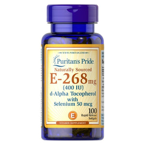 Puritan's Pride, Vitamin E-with Selenium 400 IU Natural, 100 Softgels