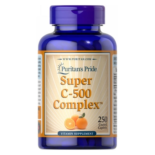 Puritan's Pride, Vitamin C-500 Complex, 250 Coated Caplets