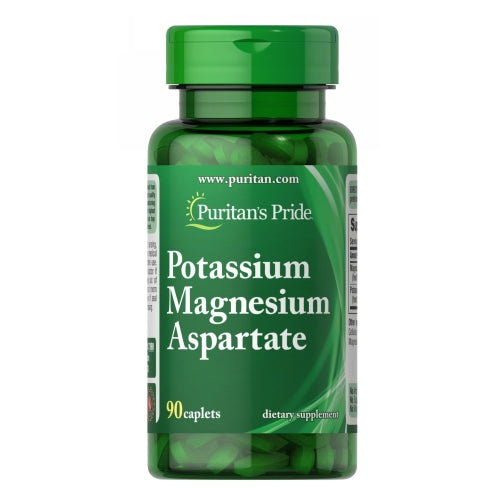 Puritan's Pride, Potassium Magnesium Aspartate, 90 Caplets