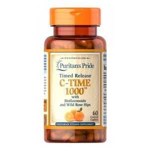 Puritan's Pride, Vitamin C-1000 mg with Rose Hips Timed Release, 60 Caplets