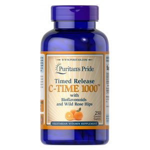 Puritan's Pride, Vitamin C-1000 mg with Rose Hips Timed Release, 250 Caplets