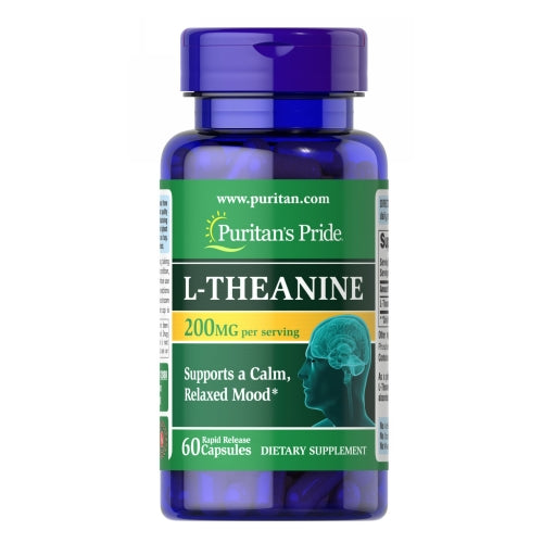 Puritan's Pride, L-Theanine, 200 mg, 60 Capsules