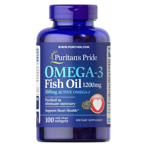 Puritan's Pride, Omega-3 Fish Oil, 1200 mg, 100 Softgels