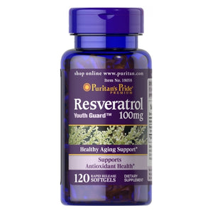 Puritan's Pride, Resveratrol, 100 mg, 120 Rapid Release Softgels