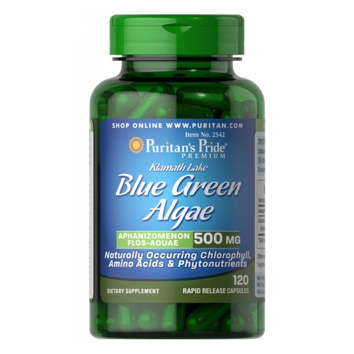 Puritan's Pride, Klamath Lake Blue Green Algae, 500 mg, 120 Capsules