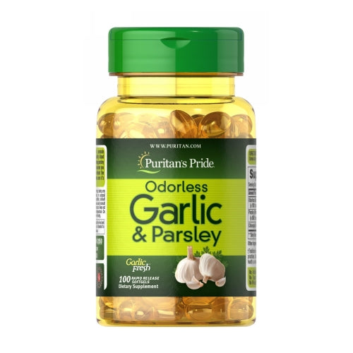 Puritan's Pride, Odorless Garlic & Parsley, 100 mg, 100 Rapid Release Softgels