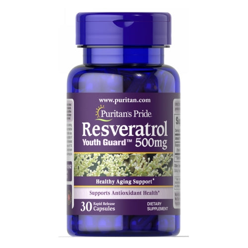 Puritan's Pride, Resveratrol, 500 mg, 30 Capsules