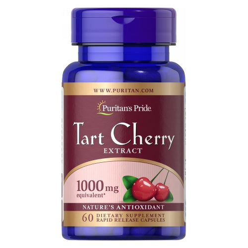 Puritan's Pride, Tart Cherry Extract, 1000 mg, 60 Rapid Release Capsules