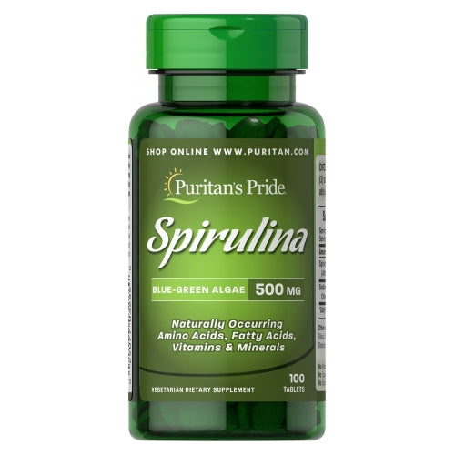 Puritan's Pride, Spirulina, 500 mg, 100 Tablets