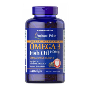 Puritan's Pride, Triple Strength Omega-3 Fish Oil, 1360 mg, 240 Softgels