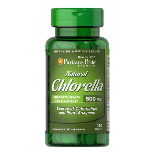 Puritan's Pride, Natural Chlorella, 500 mg, 120 Tablets