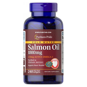 Puritan's Pride, Omega-3 Salmon Oil, 1000 mg, 240 Softgels