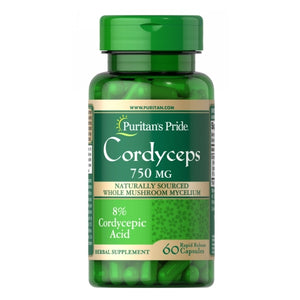 Puritan's Pride, Cordyceps Mushroom, 750 mg, 60 Capsules