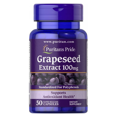 Puritan's Pride, Grapeseed Extract, 100 mg, 50 Capsules