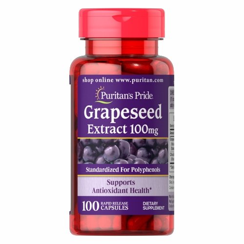 Puritan's Pride, Grapeseed Extract, 100 mg, 100 Capsules