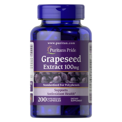 Puritan's Pride, Grapeseed Extract, 100 mg, 200 Capsules