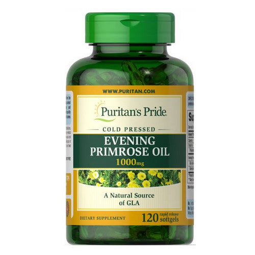 Puritan's Pride, Evening Primrose Oil with GLA, 1000 mg, 120 Softgels