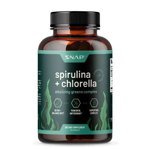 Snap Supplements, Spirulina plus Chlorella, 120 Caps