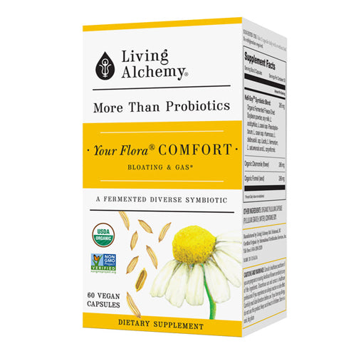 Living Alchemy, Your Flora Probiotics Comfort Gas and Bloating, 60 Caps