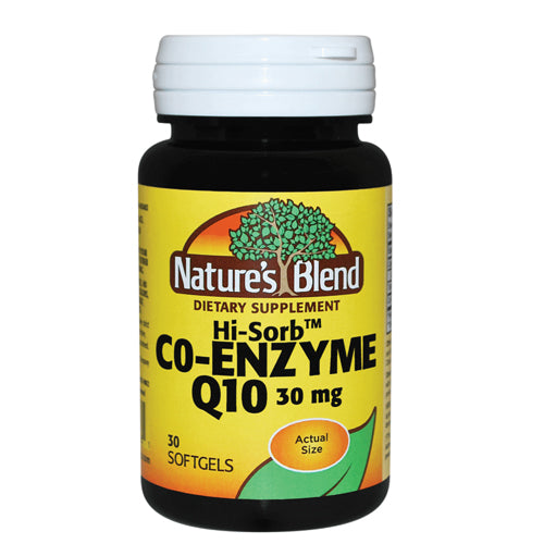 Nature's Blend, Coenzyme Q10 "Hisorbä" Crystal Free, 30 mg, 30 Softgels