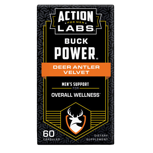 Action Labs, Buck Power Deer Antler Velvet, 60 Caps