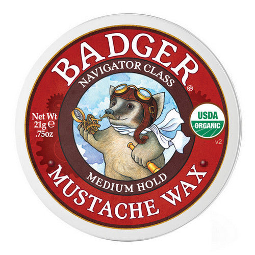 Badger Balm, Mustache Wax, 21 Grams