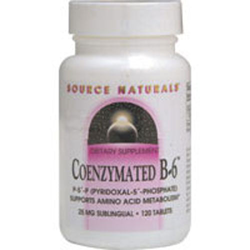 Source Naturals, Coenzymated B-6 Sublingual, 25 mg, 30 Tabs