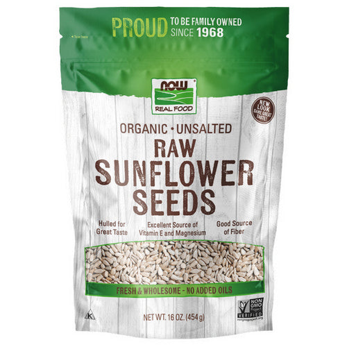 Now Foods, Organic Sunflower Seeds Raw & Unsalted, 16 oz.