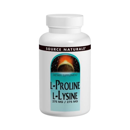 Source Naturals, L-Proline/L-Lysine, 275 mg, 60 Tabs