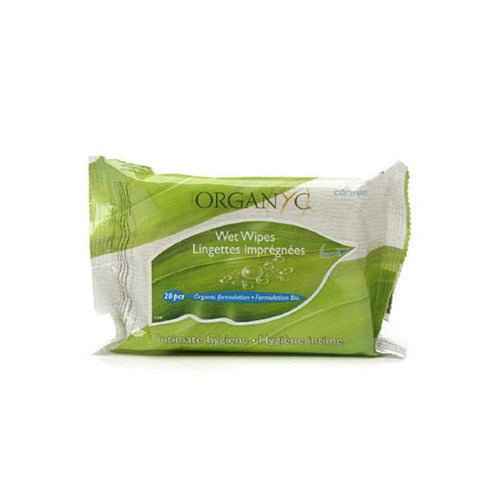 Organyc, Intimate Hygeine Wet Wipes, 20 ct